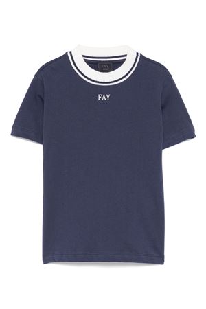 Logo-Embroidered T-Shirt FAY KIDS | FW8P91Z1173621AV